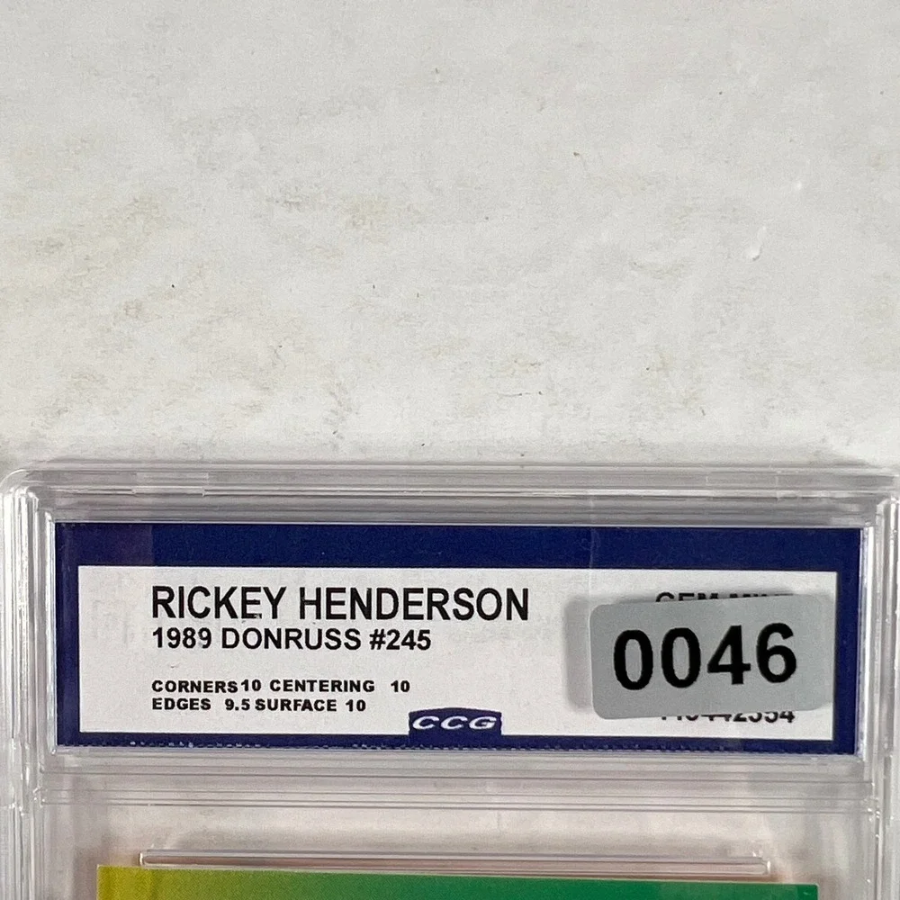 Rickey Henderson 1989 Donruss #245 New York Yankees CCG 10 Gem Mint Graded Card
